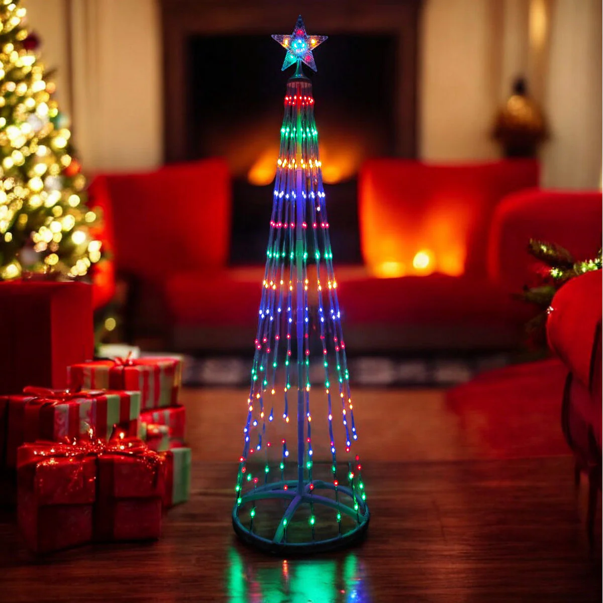 Árbol De Tiras Micro LED 1.8 Metros 200L Navidad 1622 - Imagen 7