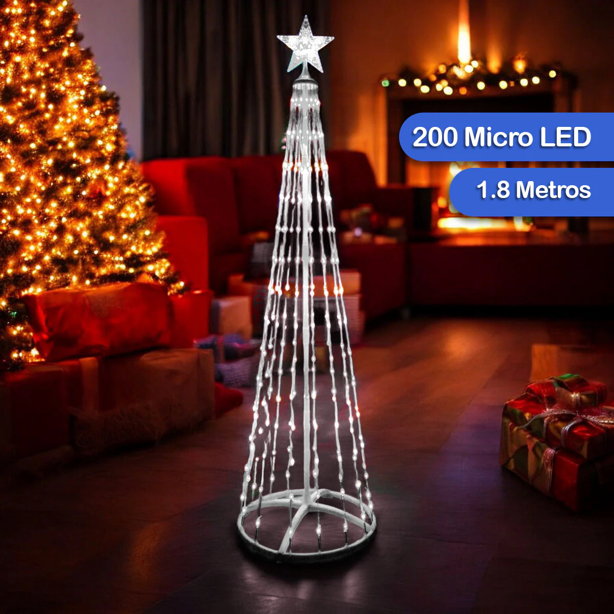 Árbol De Tiras Micro LED 1.8 Metros 200L Navidad 1622 - Imagen 3