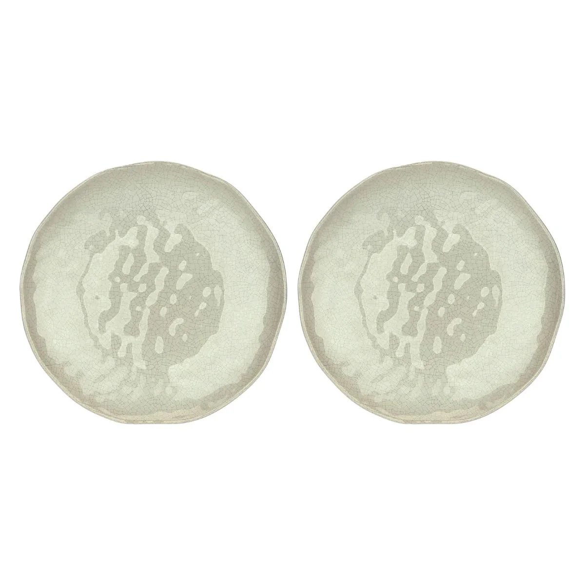 Set de 2 platos de postre de melamina Atmosfera Tortora Rose & Tulipani - Imagen 6